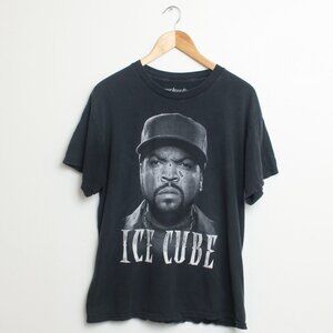 Ice Cube Shirt Mens Large Black Faded Distressed Rap Tee
